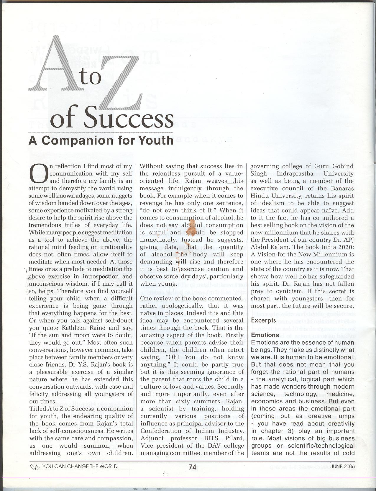 Review of A To Z For Success